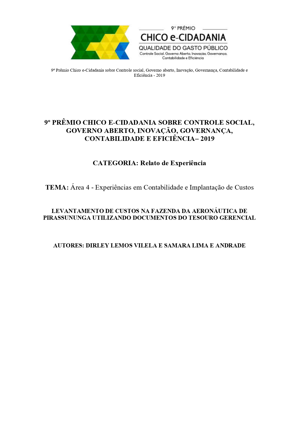 Miniatura Levantamento de custos na Fazenda da Aeronáutica de Pirassununga utilizando documentos do Tesouro Gerencial