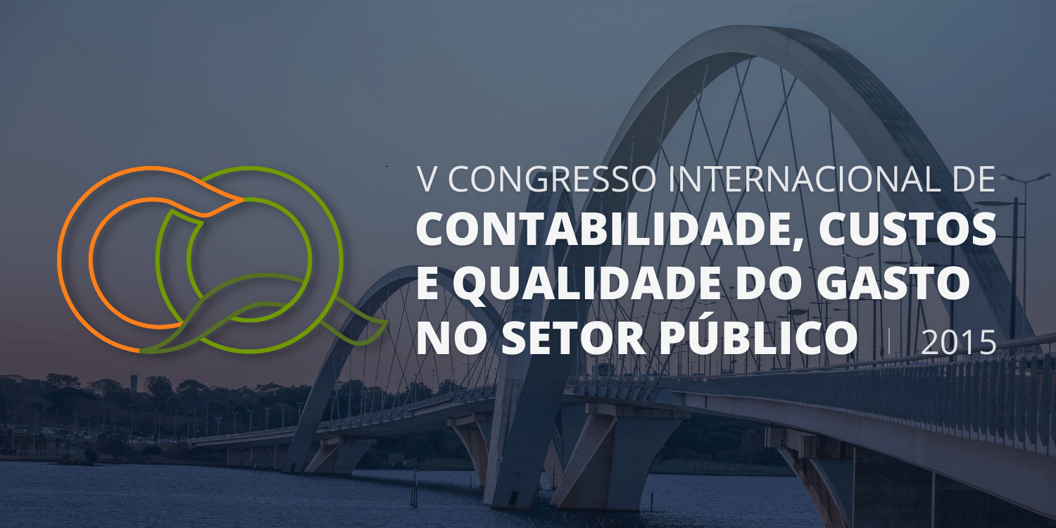 Capa 5° Congresso Internacional de Contabilidade, Custos e Qualidade do Gasto no Setor Público