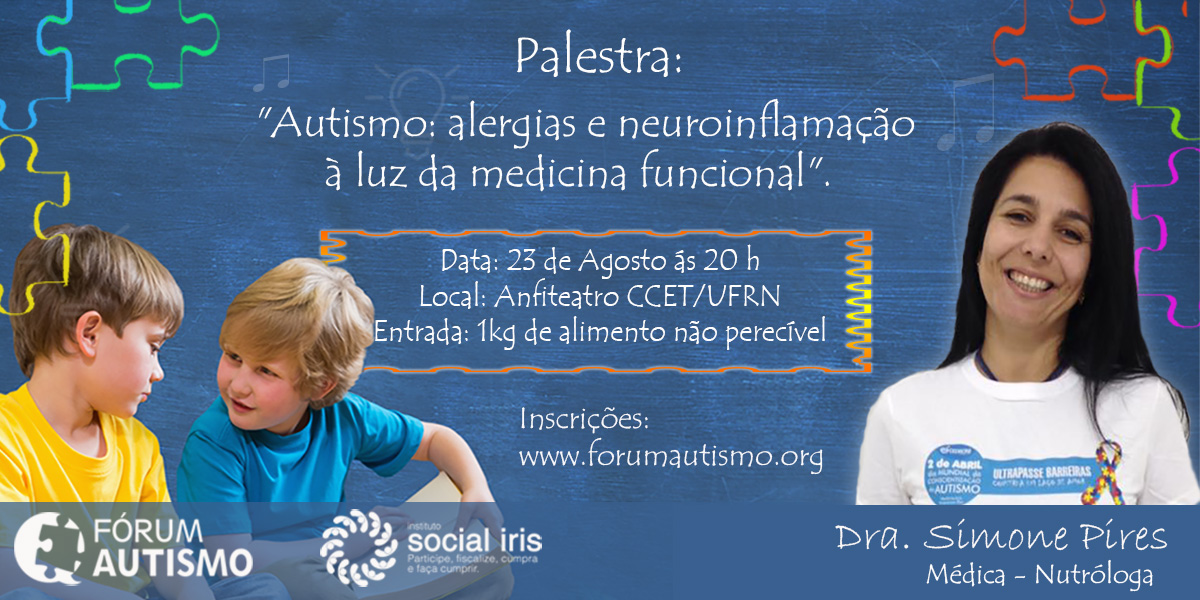 Imagem de cabeçalho - Palestra: Autismo - Alergias e neuroinflamação à luz da medicina funcional